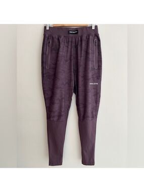 ALPHALETE Men's Infinity Terrain Tech Stretch Camo Jogger Pants Purple Size M